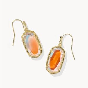 Kendra Scott Dani Earrings in Gold Dichroic Glass